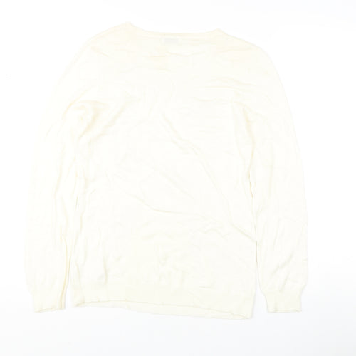 Damart Ivory Sequin Women's S Pullover Jumper