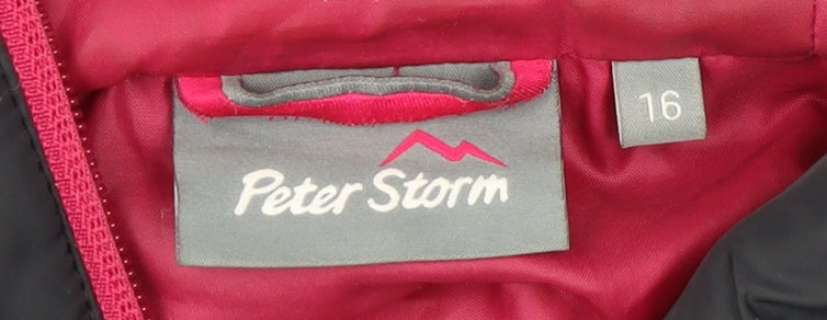 Peter Storm Women's Black Puffer Jacket - Size 16