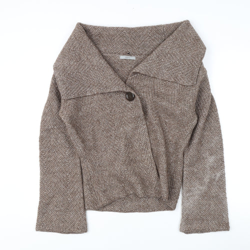 Marks and Spencer Women's Brown Collared Cardigan Size 16