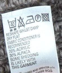 Marks and Spencer Women's Brown Collared Cardigan Size 16