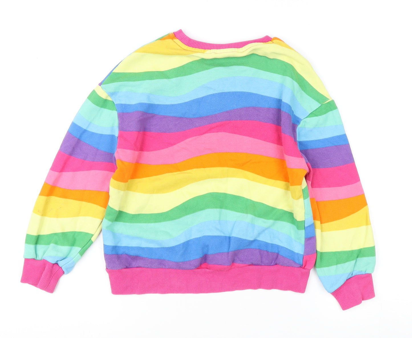 Next Girls Multicoloured Striped Pullover Sweatshirt 8 Years