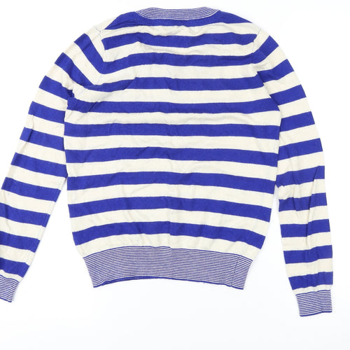 Dickins & Jones Women's Blue Stripe XS Pullover Jumper