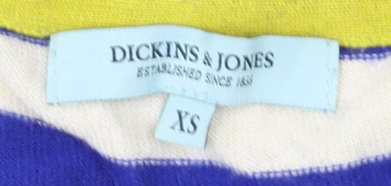 Dickins & Jones Women's Blue Stripe XS Pullover Jumper