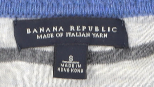 Banana Republic Women's Blue Striped Knit Jumper, Size S