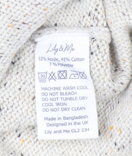 Lily & Me Women's Beige Pullover Jumper Size 10
