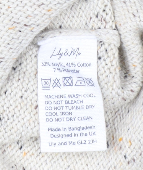 Lily & Me Women's Beige Pullover Jumper Size 10