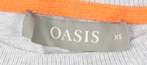 Oasis Women's Grey XS Pullover Jumper, Nature Theme