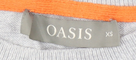 Oasis Women's Grey XS Pullover Jumper, Nature Theme