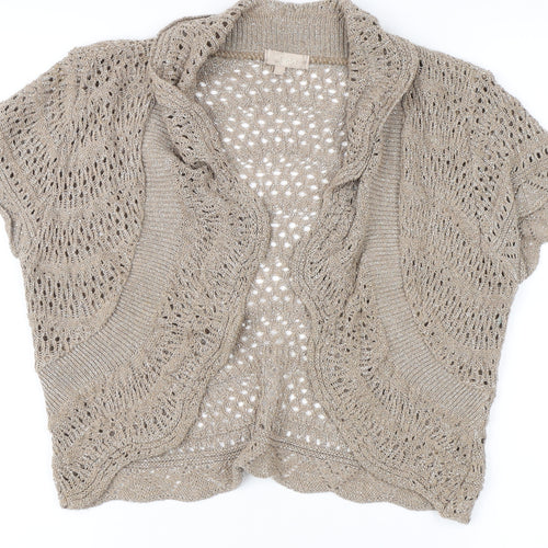 Soon Women's Beige Shrug Knit Cotton Size 12