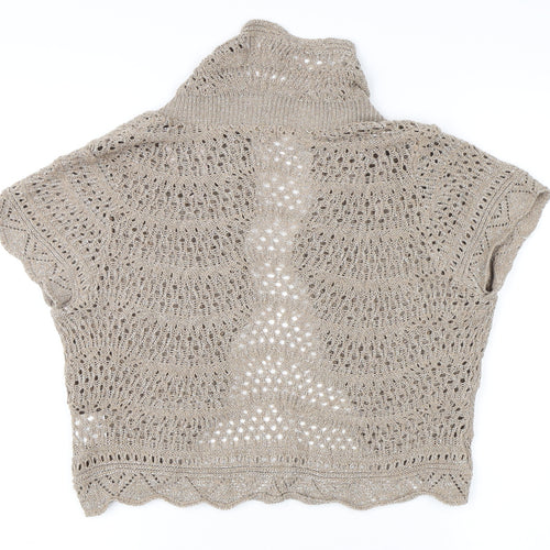 Soon Women's Beige Shrug Knit Cotton Size 12