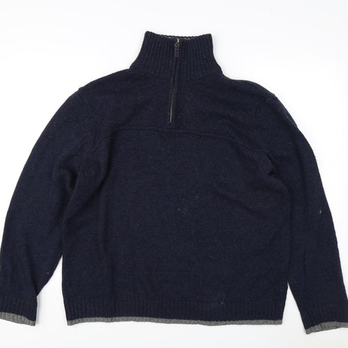 Atlantic Bay Men's Blue Pullover Jumper, Size L