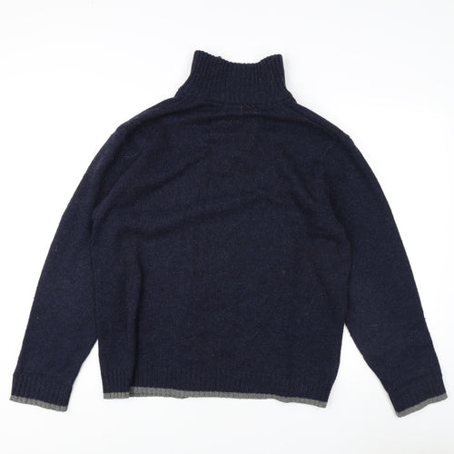Atlantic Bay Men's Blue Pullover Jumper, Size L