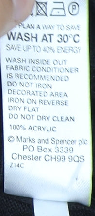 Marks and Spencer Women's Black Embroidered Cardigan Size 8