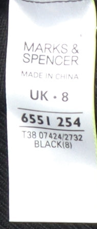 Marks and Spencer Women's Black Embroidered Cardigan Size 8