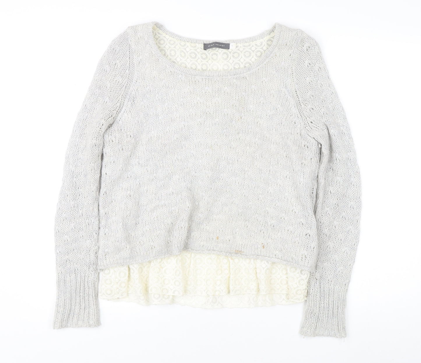 Mint Velvet Women's Grey Pullover Jumper Size 12
