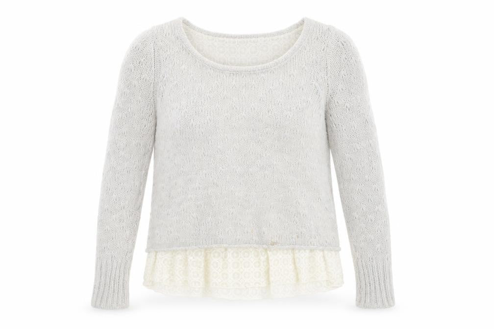 Front view of Mint Velvet Women's Grey jumper, size 12