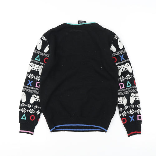 PlayStation Boys Black Pullover Jumper 8-9 Years Graphic Winter