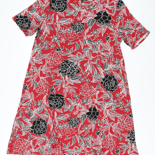 Bonmarché Women's Red Floral Dress Size 16