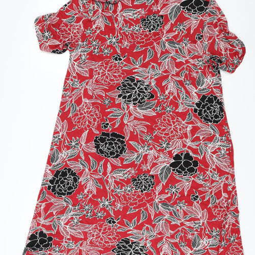 Bonmarché Women's Red Floral Dress Size 16