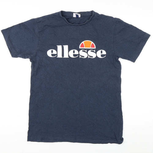 Ellesse Blue Unisex T-Shirt, Size 8, Casual Jersey Crew Neck