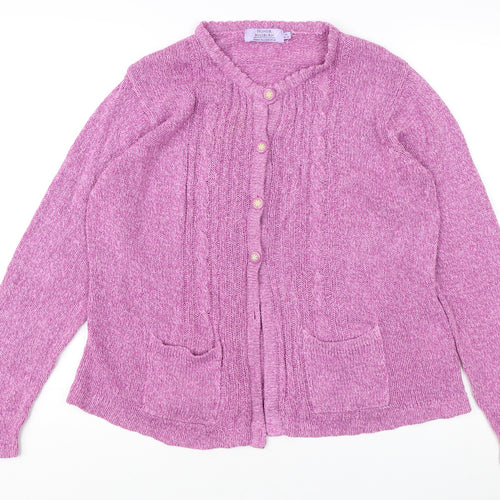 Honor Millburn Women's Pink Cardigan M Classic Style