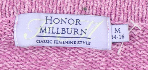 Honor Millburn Women's Pink Cardigan M Classic Style