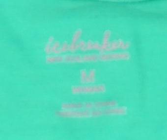 Icebreaker Women's Green Wool Crew Neck T-Shirt - M