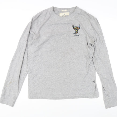 Kingsley Heath Men's Grey L Long Sleeve Cotton T-Shirt