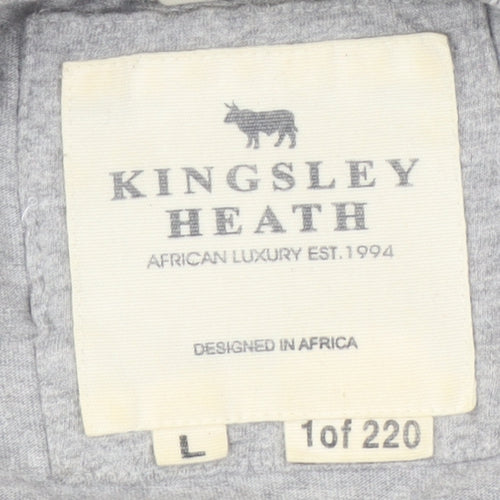 Kingsley Heath Men's Grey L Long Sleeve Cotton T-Shirt