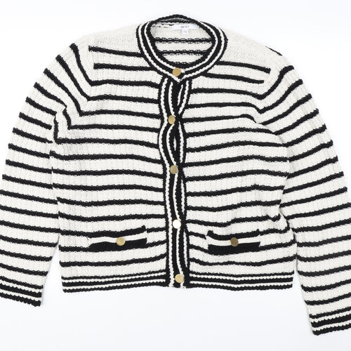 Next Women's Multicoloured Striped Cardigan L