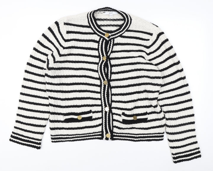 Next Women's Multicoloured Striped Cardigan L