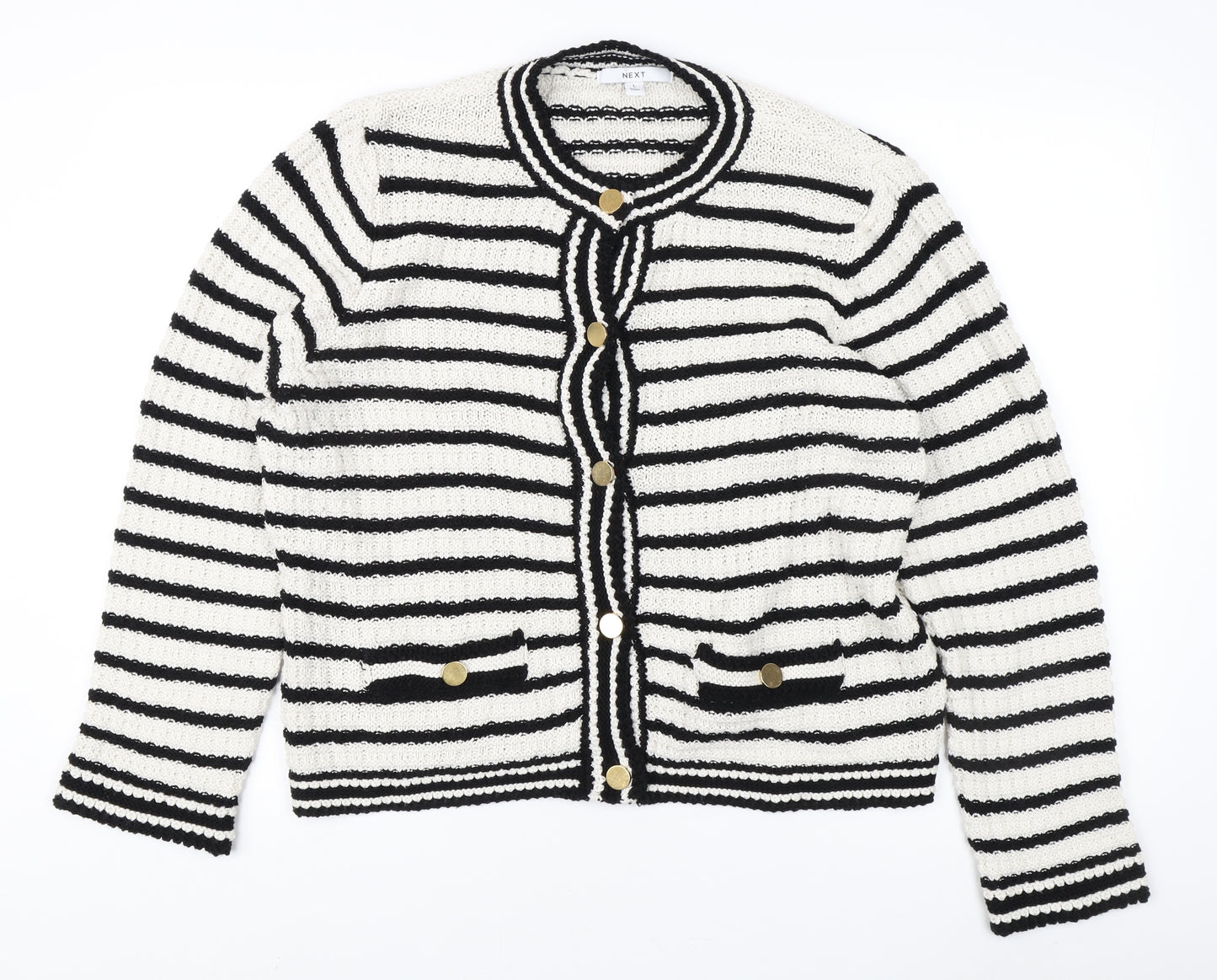 Next Women's Multicoloured Striped Cardigan L