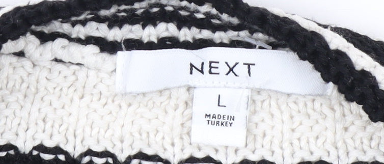 Next Women's Multicoloured Striped Cardigan L