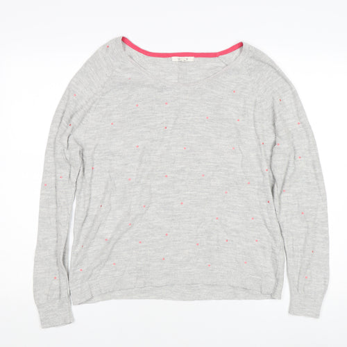 Waste Stuff Women’s Grey Pullover Size 12 Cotton Linen