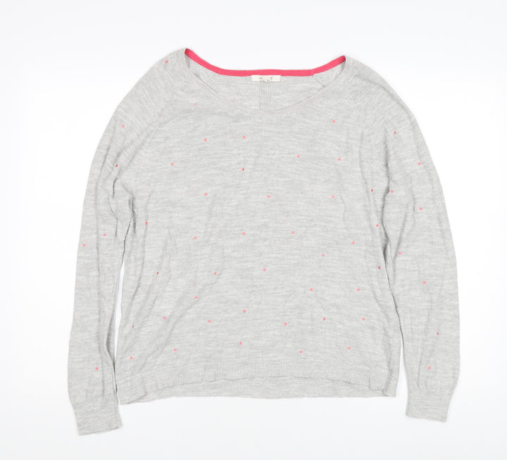Waste Stuff Women’s Grey Pullover Size 12 Cotton Linen
