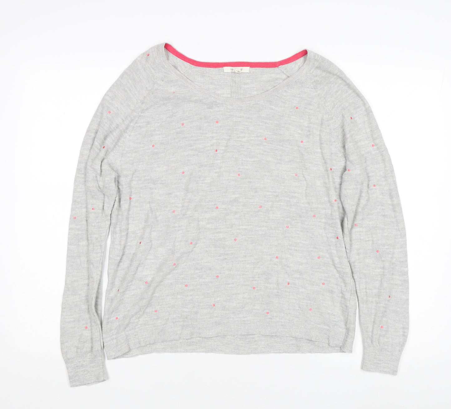 Waste Stuff Women’s Grey Pullover Size 12 Cotton Linen