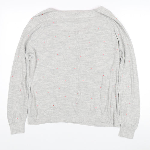 Waste Stuff Women’s Grey Pullover Size 12 Cotton Linen