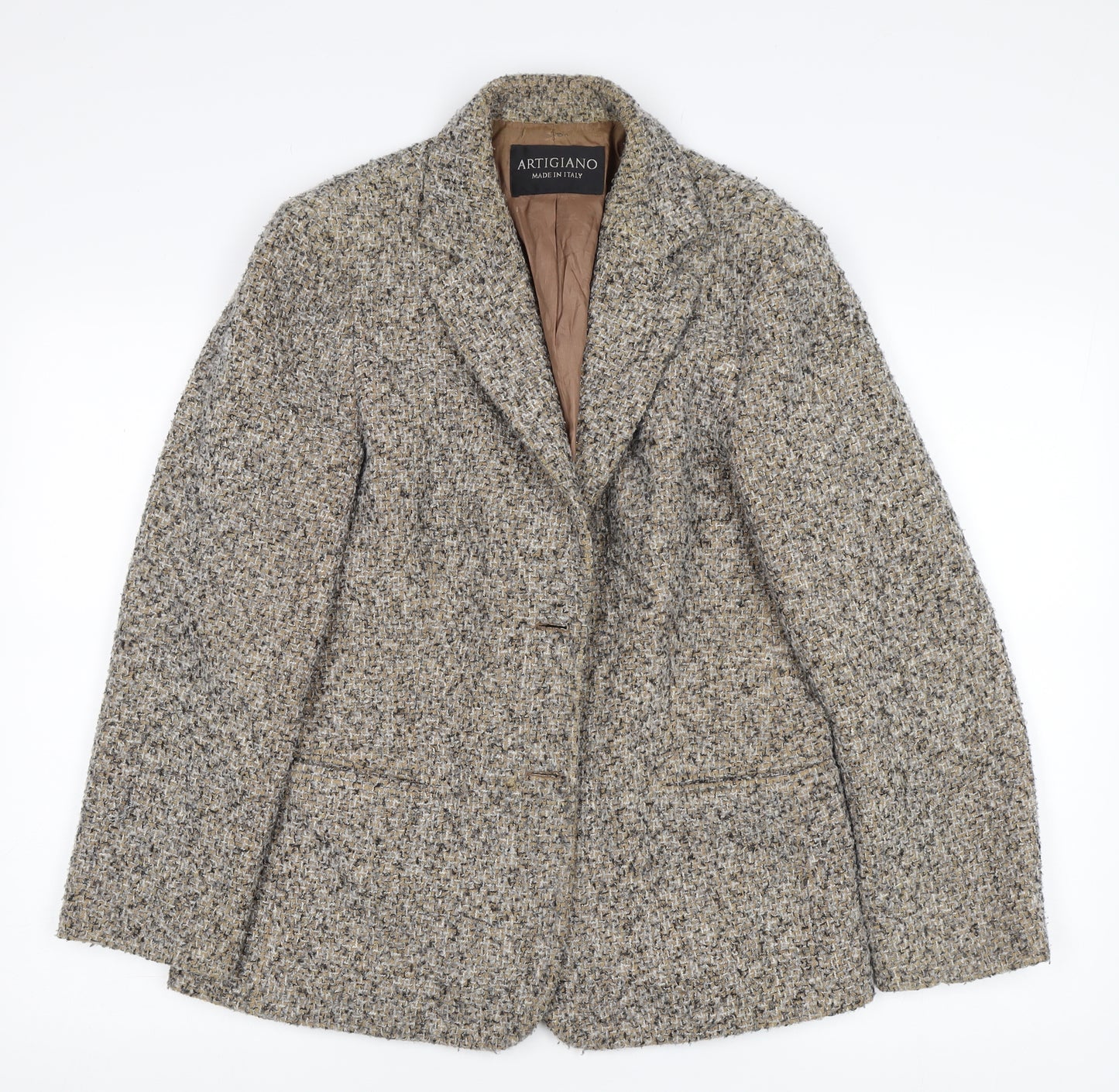 Artigiano Women's Beige Blazer, Size 14, Business Style
