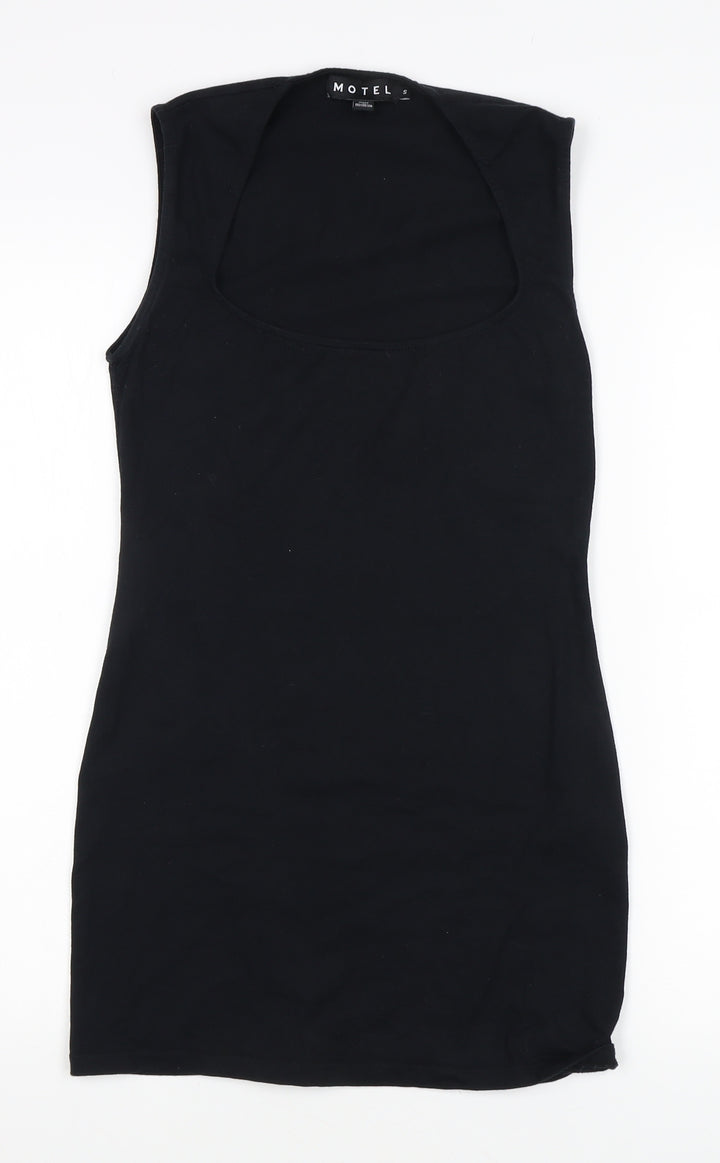 Motel Women's Black Bodycon Dress, Size S, Stretchy