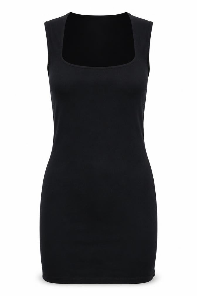 Motel Women's Black Bodycon Dress, Size S, Stretchy