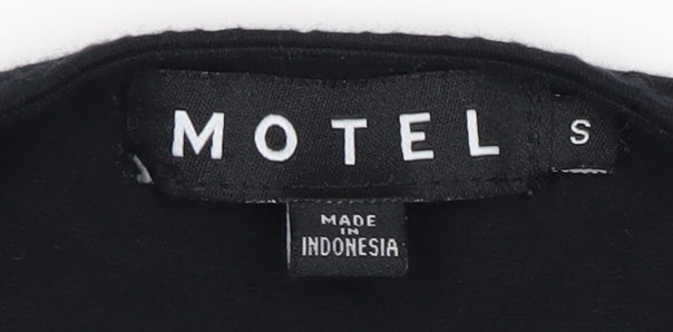 Motel Women's Black Bodycon Dress, Size S, Stretchy