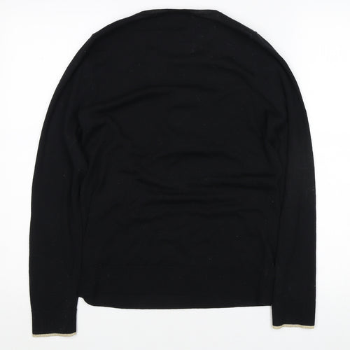Oliver Bonas Women's Black Pullover Jumper Size S