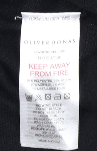 Oliver Bonas Women's Black Pullover Jumper Size S