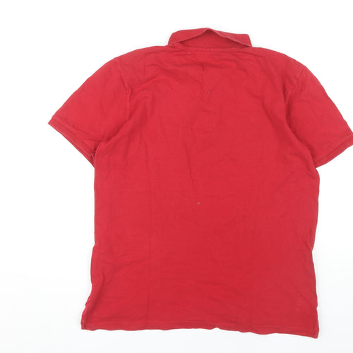 GAP Men's Red Polo Shirt Medium Stretch Cotton Solid