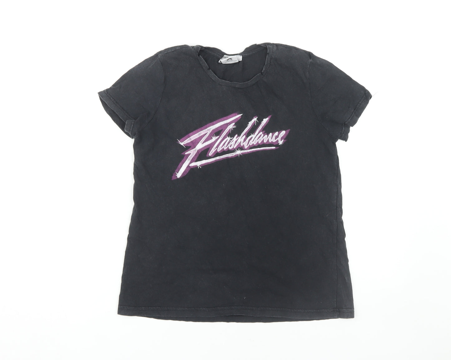 Zara Trafaluc Women's Black Flashdance T-Shirt, Size S