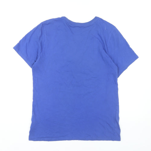 Nike Men's Blue Athletic Fit Graphic T-Shirt M
