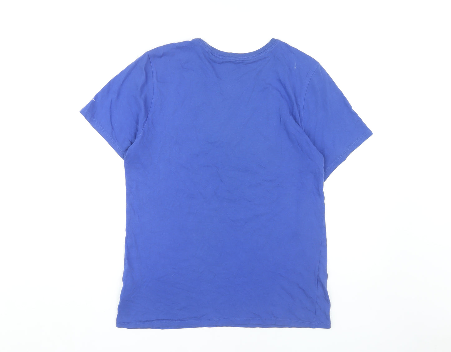 Nike Men's Blue Athletic Fit Graphic T-Shirt M