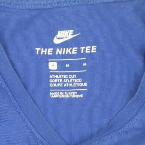 Nike Men's Blue Athletic Fit Graphic T-Shirt M