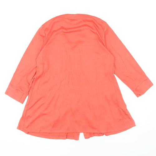 Cotton Traders Women's Orange Blouse, Size 12, V-Neck