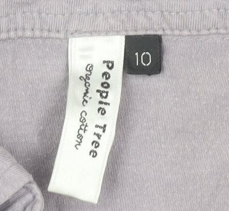 People Tree Women's Grey Polo Top Size 10